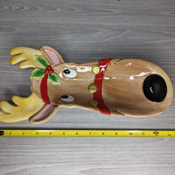 Fitz & Floyd Essential Snack Therapy Reindeer Plate - Picture 12 of 13